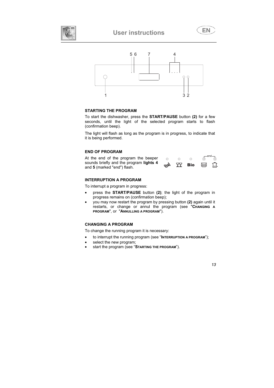 User instructions | Smeg PLTW640X User Manual | Page 12 / 31