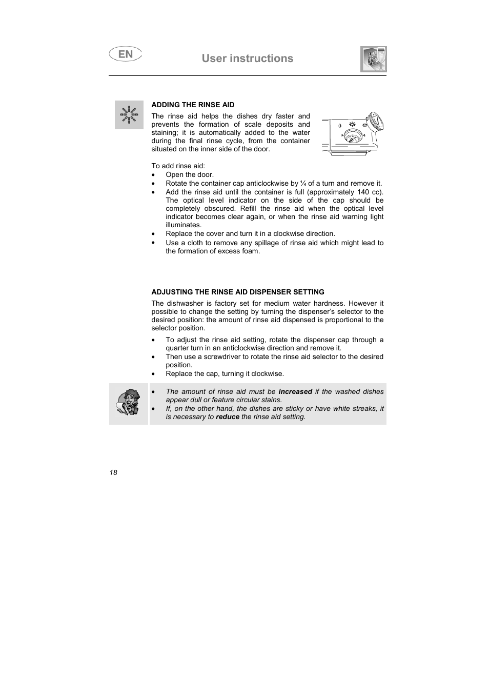 User instructions | Smeg PLTW640X User Manual | Page 17 / 31