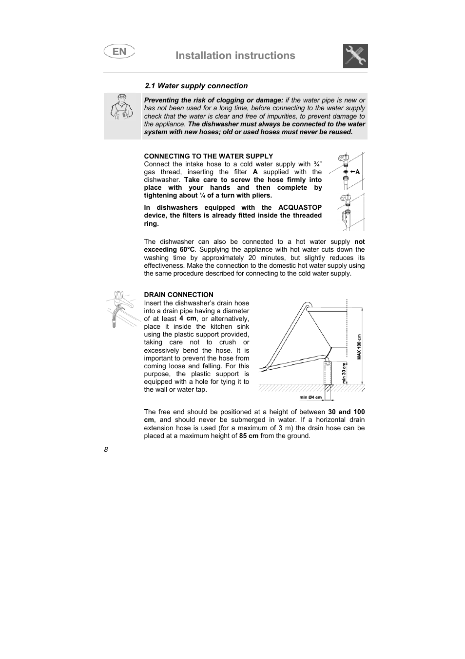 Installation instructions | Smeg PLTW640X User Manual | Page 7 / 31