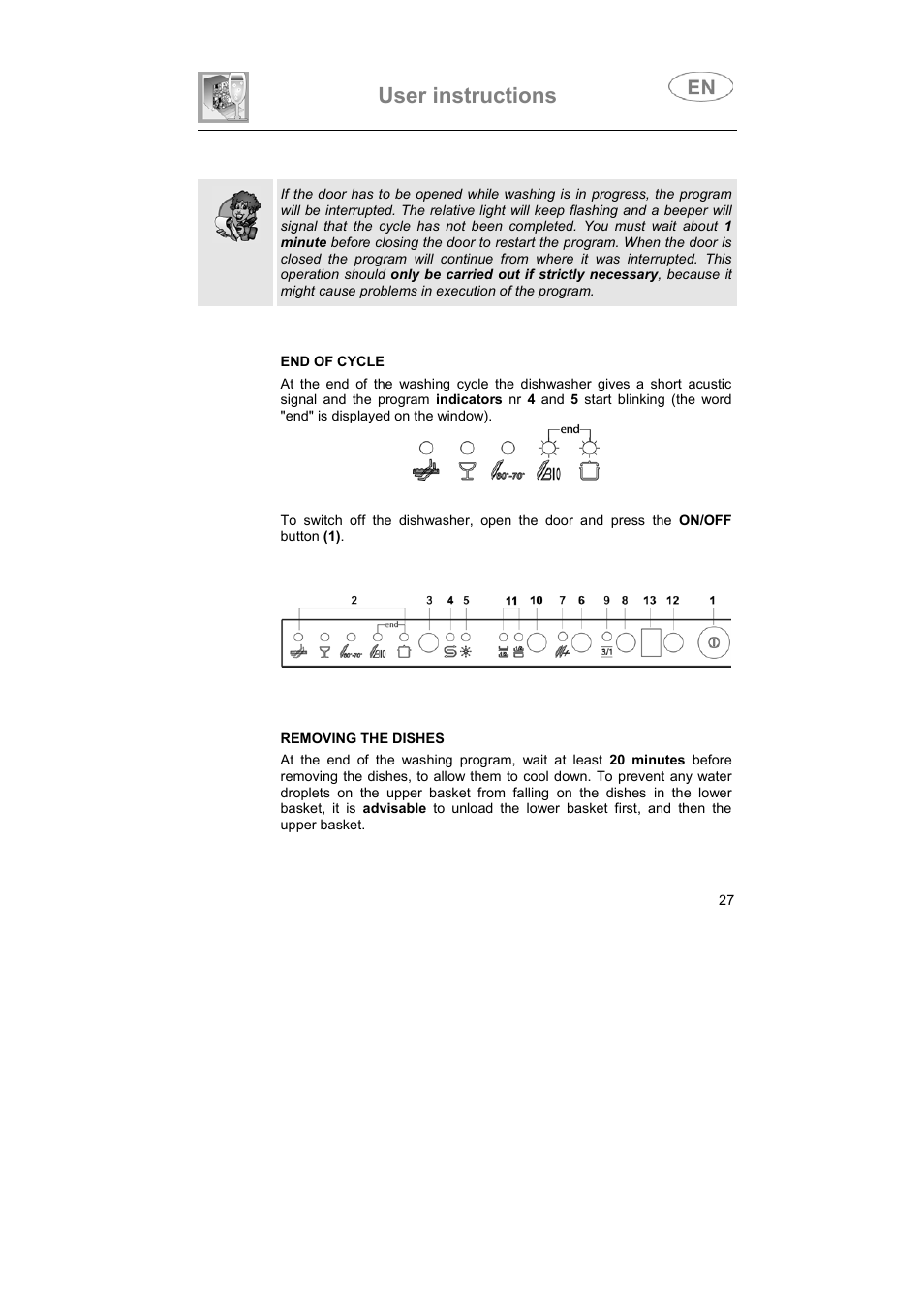 User instructions | Smeg ST1124 User Manual | Page 12 / 39