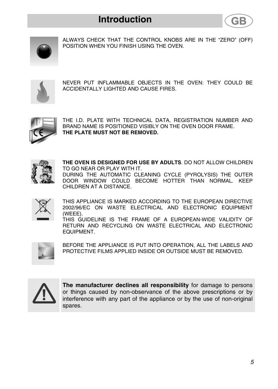 Introduction | Smeg JRP30GIBB User Manual | Page 3 / 28