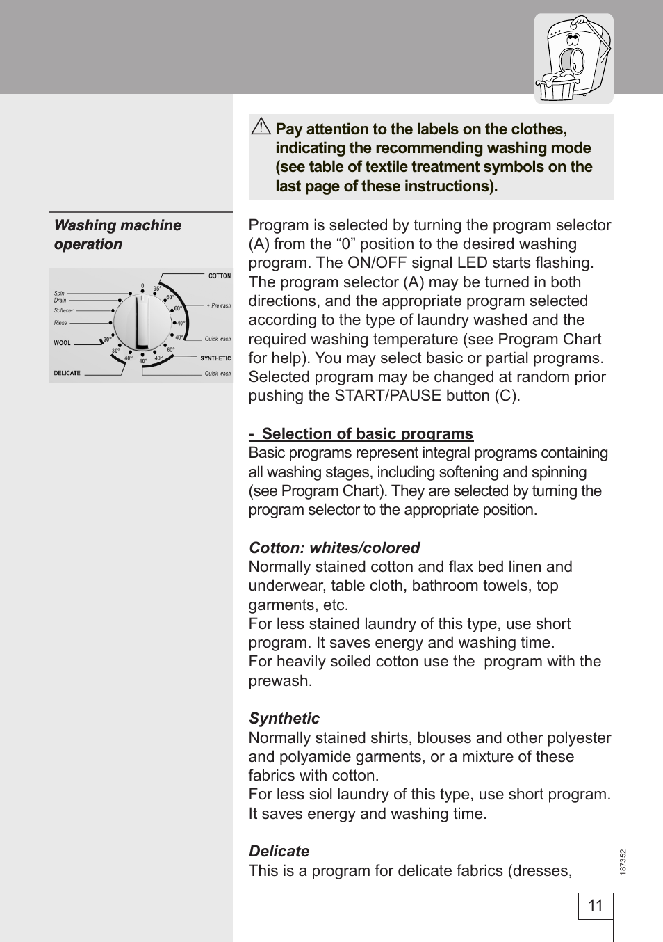 Smeg WM61121 User Manual | Page 11 / 26