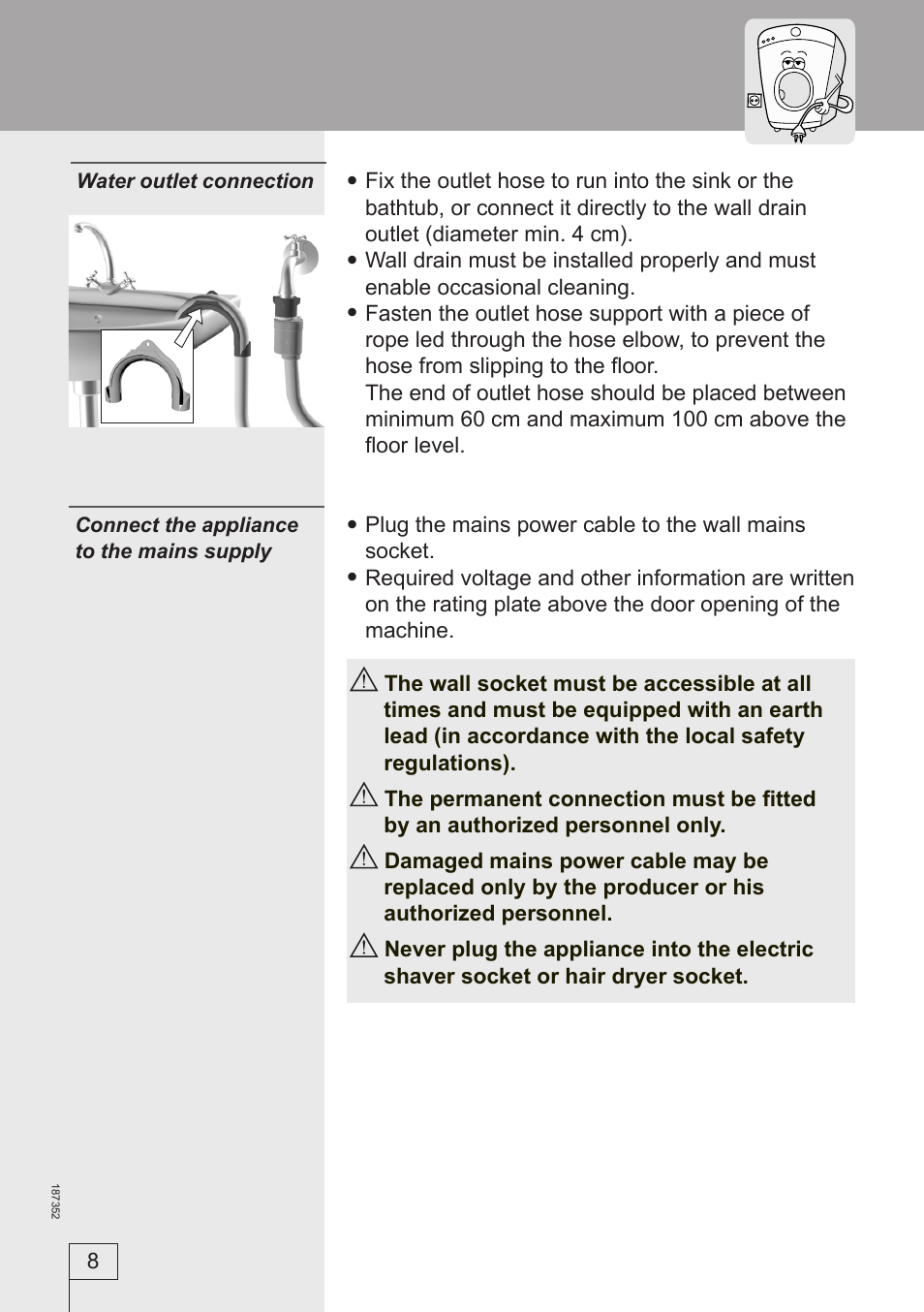 Smeg WM61121 User Manual | Page 8 / 26