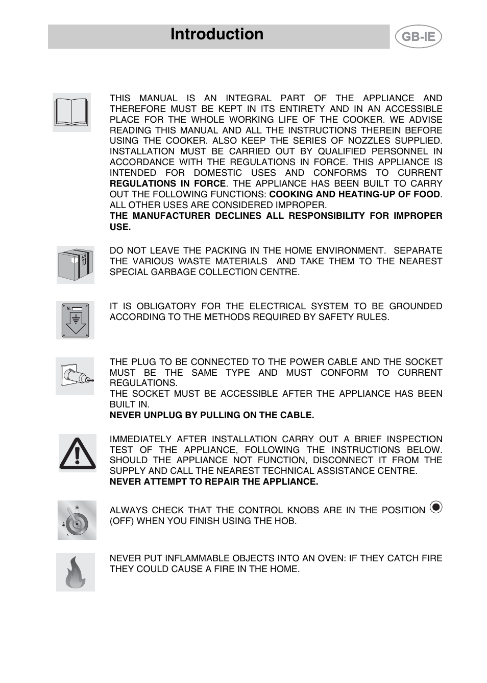 Instructions for safe and proper use, Introduction | Smeg A42-5 User Manual | Page 2 / 28