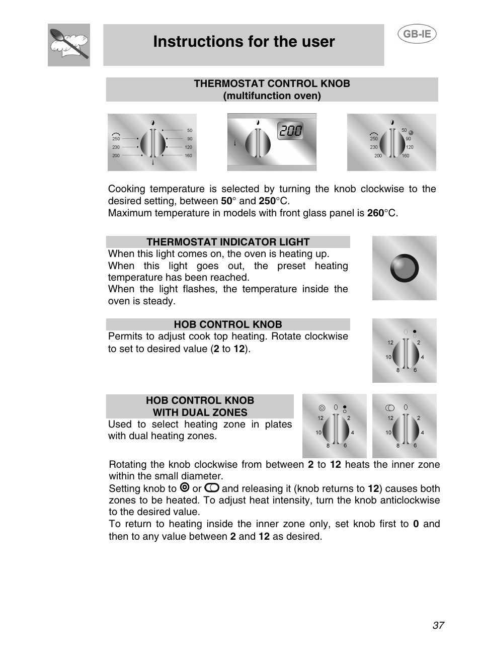 Instructions for the user | Smeg AP420X User Manual | Page 10 / 25