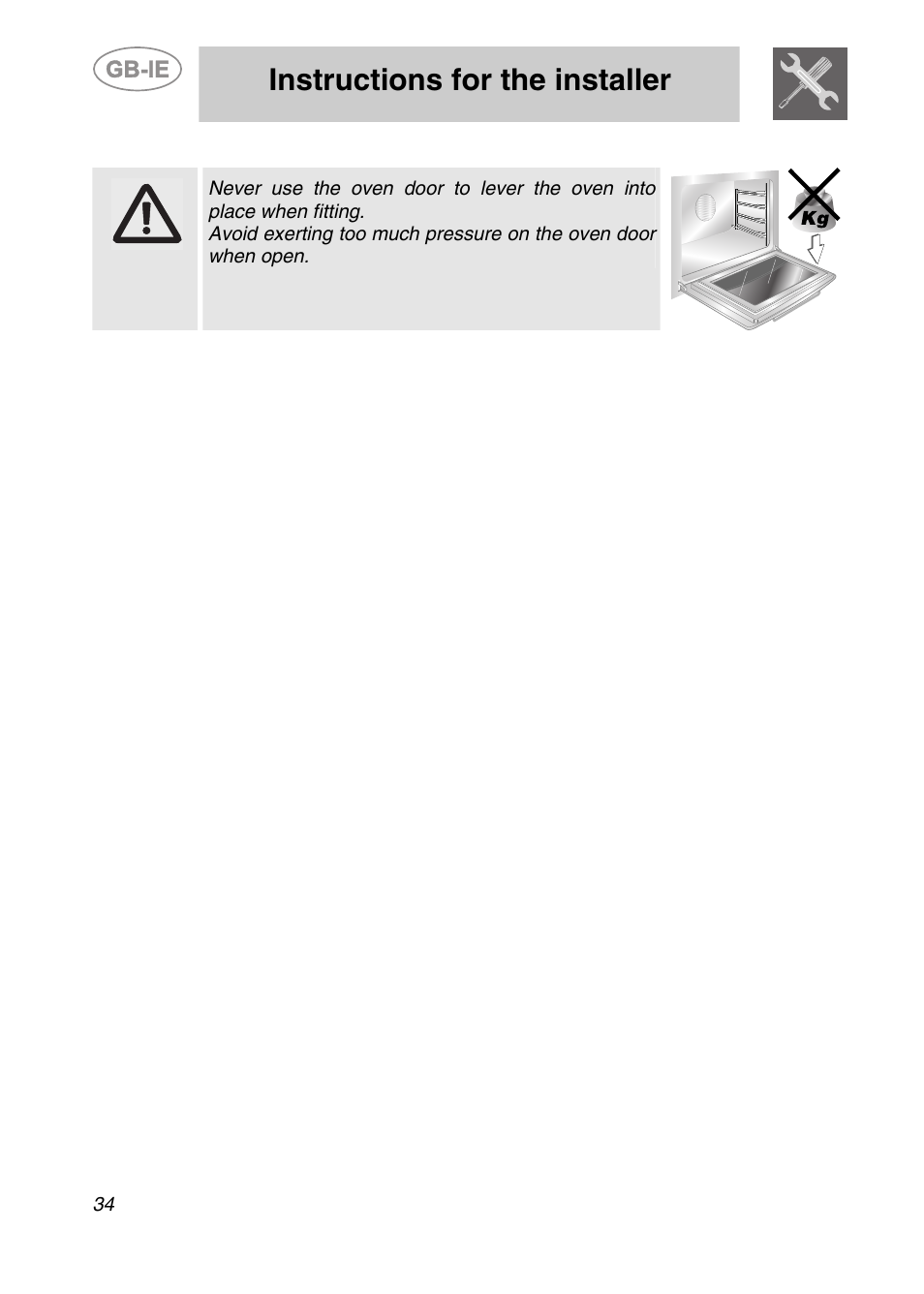 Instructions for the installer | Smeg SC361X User Manual | Page 6 / 26