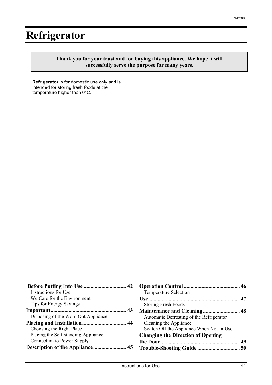 Smeg 142306 User Manual | 11 pages