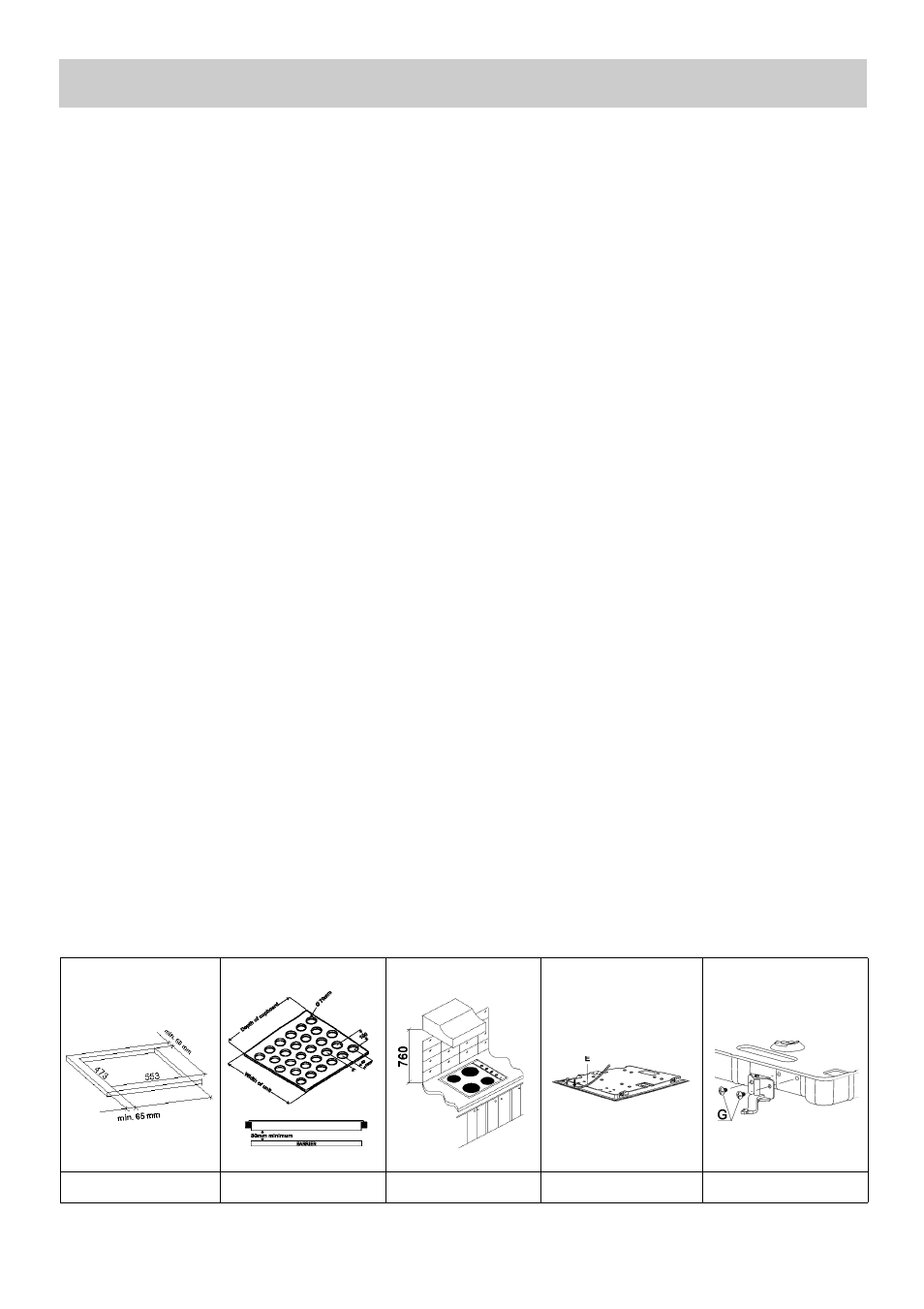 Installation, 4) installing, 5) fixing the hob | 6) electrical connection | Smeg Built-in Electric Hob SA435X-1 User Manual | Page 5 / 8