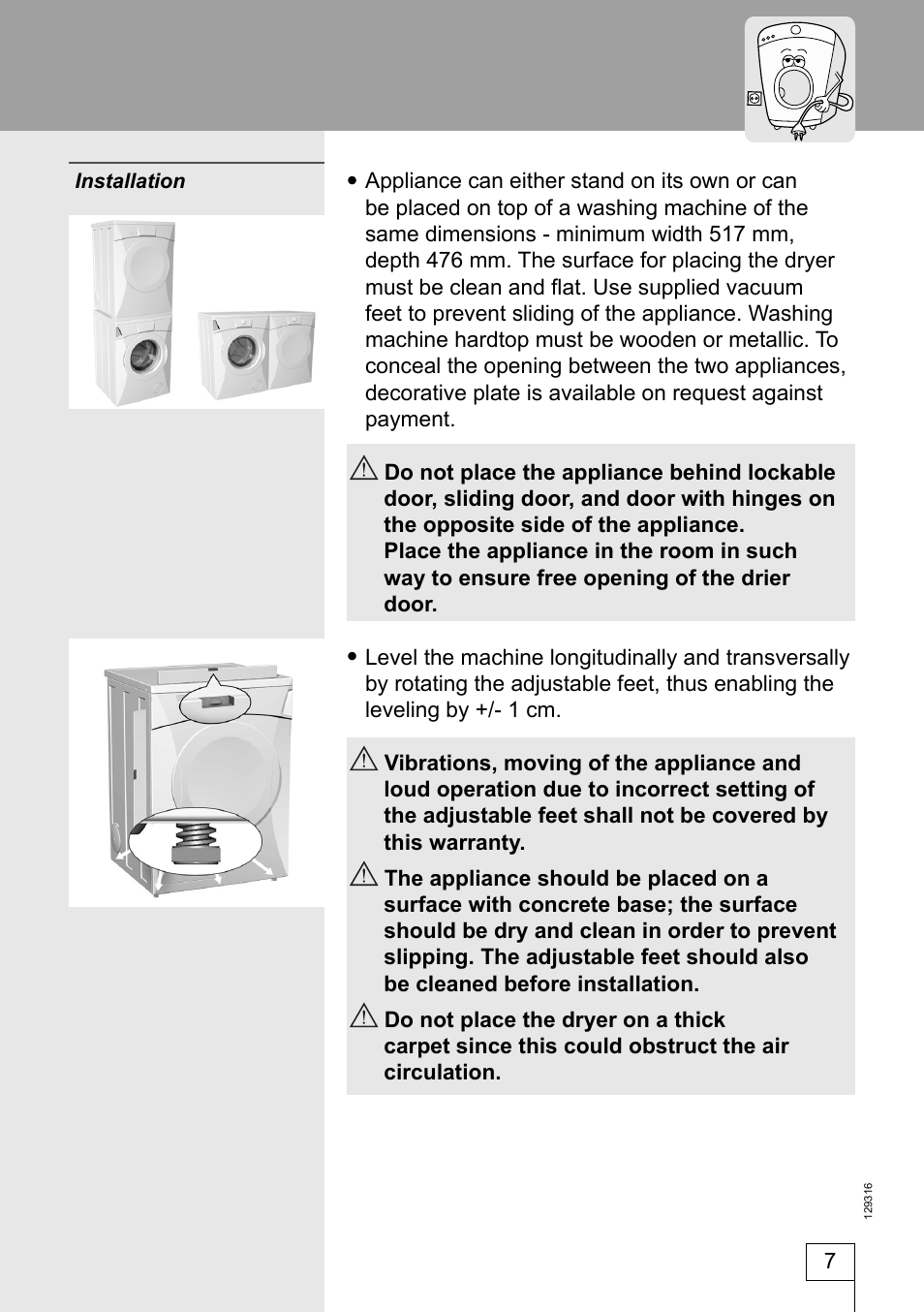 Smeg 129316 User Manual | Page 7 / 23