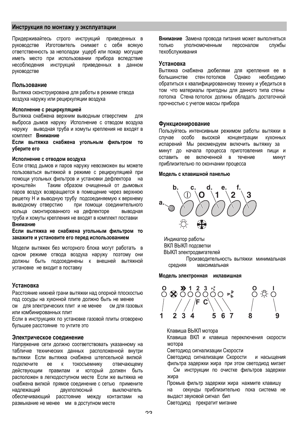 O 1 2 3 | Smeg KIV950RX User Manual | Page 23 / 32