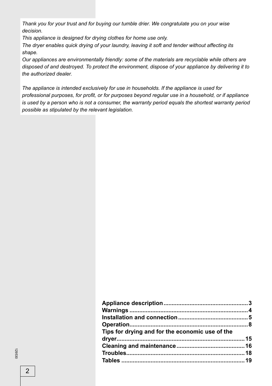 Smeg 129530 User Manual | Page 2 / 24