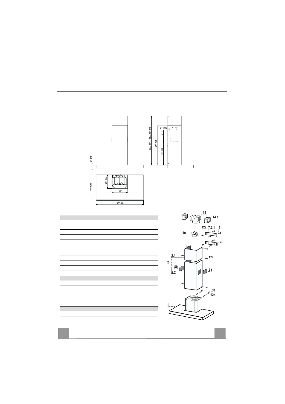 Dimensions and main parts, En 7 7 | Smeg KSE912XU User Manual | Page 7 / 13