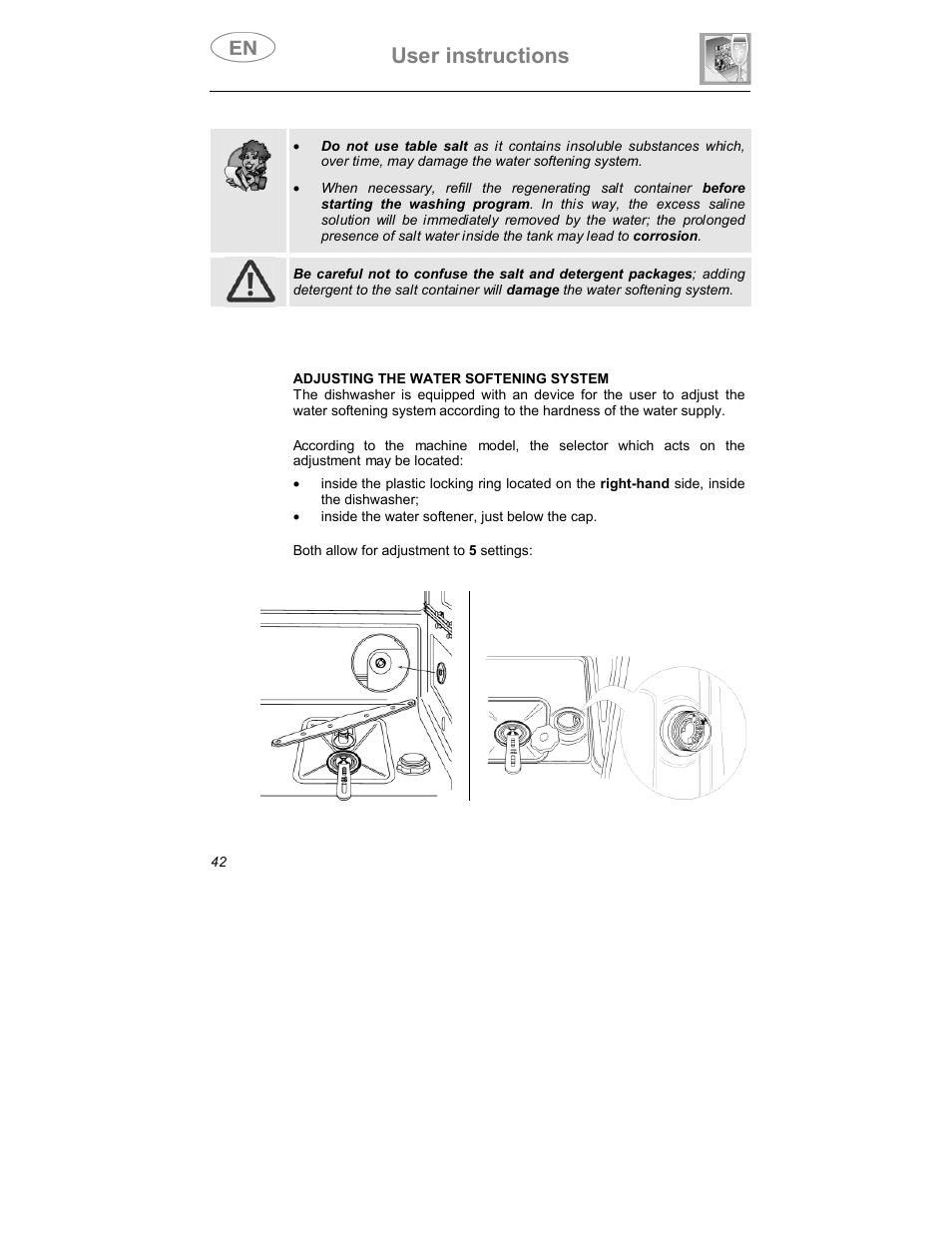 User instructions | Smeg DWD409WH User Manual | Page 14 / 31