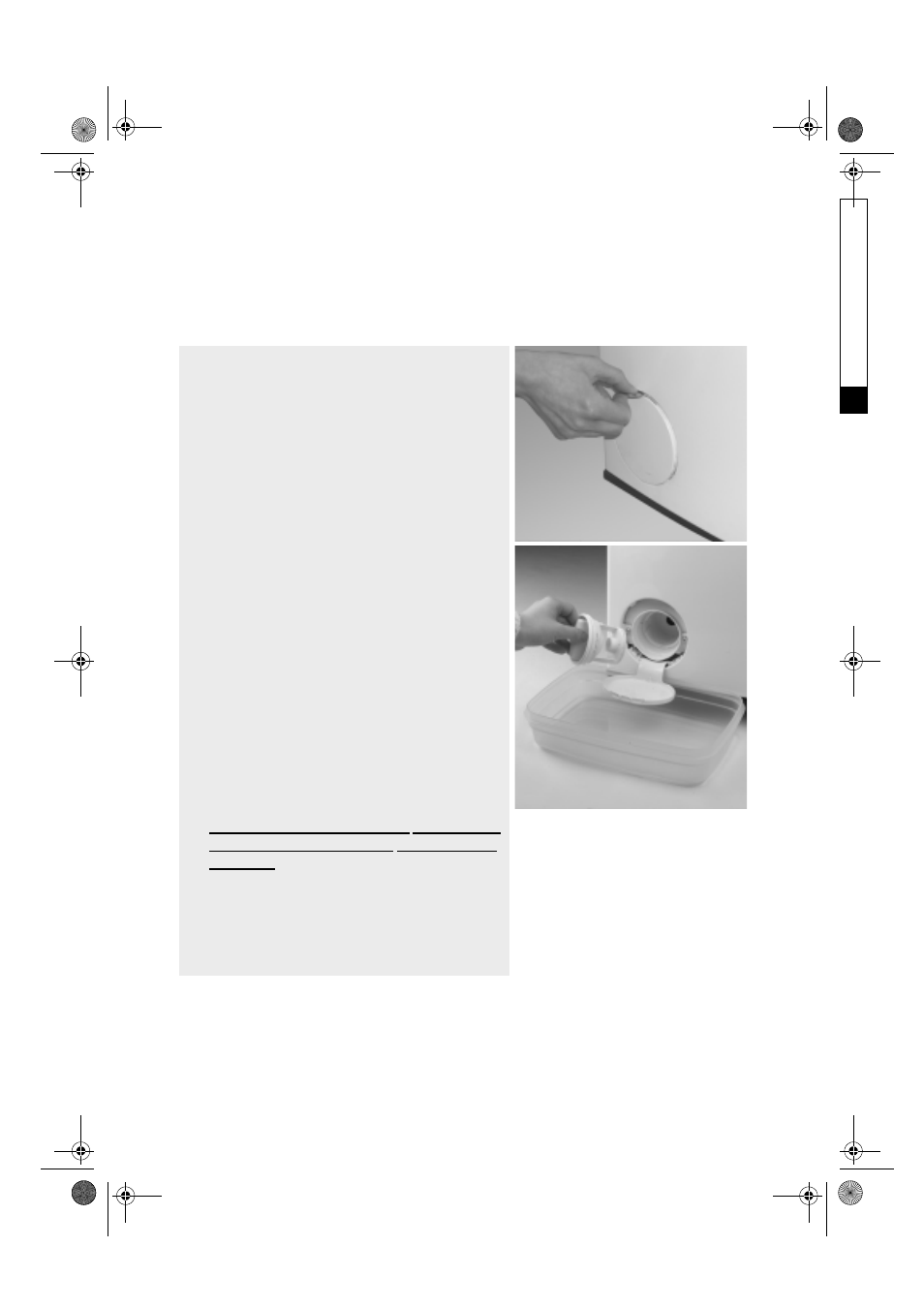 Cleaning the filter/ draining residual water | Smeg TLS12 User Manual | Page 11 / 21