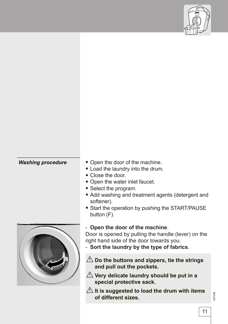 Smeg WM62141 User Manual | Page 11 / 29