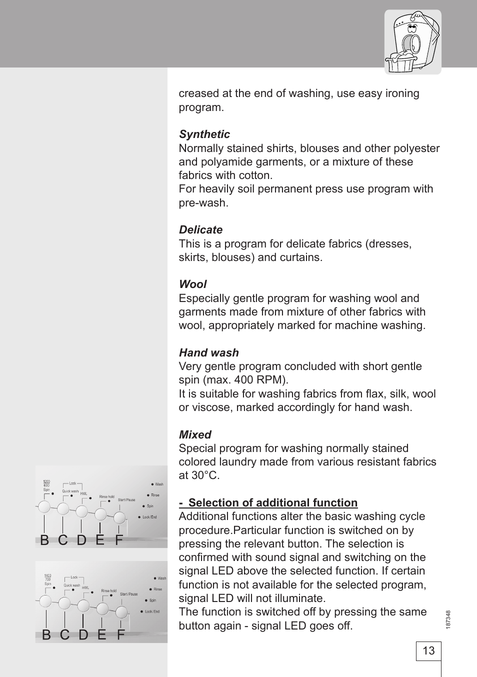 Smeg WM62141 User Manual | Page 13 / 29