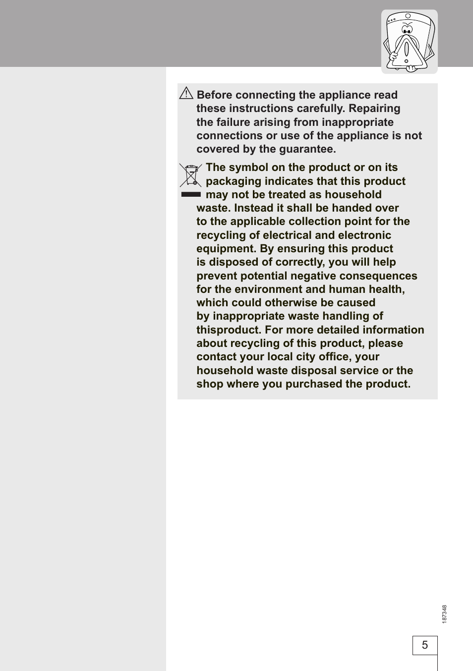 Smeg WM62141 User Manual | Page 5 / 29