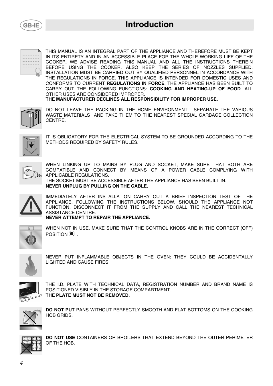 1 instructions for safe and proper use, Introduction | Smeg AP91VJME User Manual | Page 2 / 29