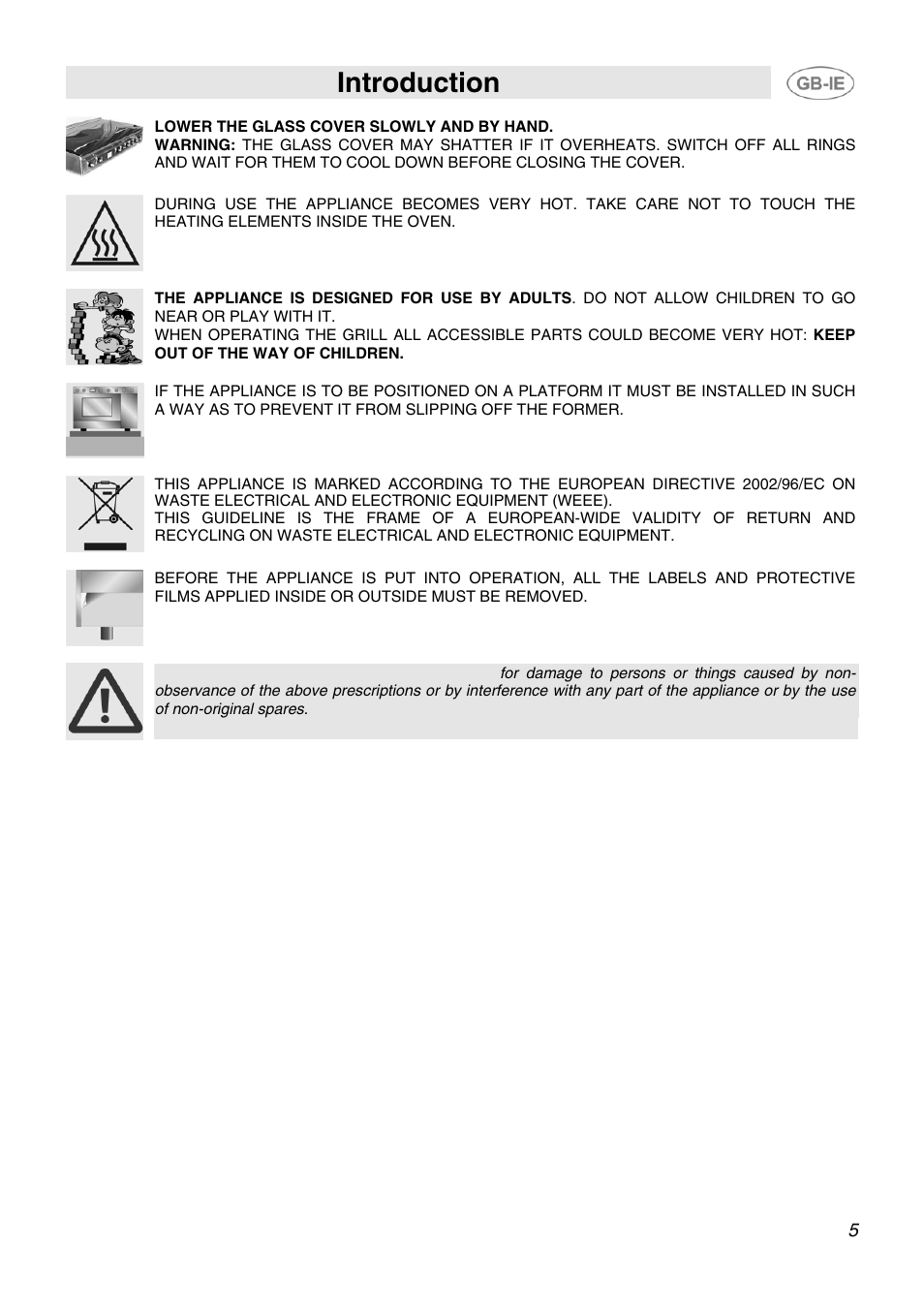 Introduction | Smeg AP91VJME User Manual | Page 3 / 29