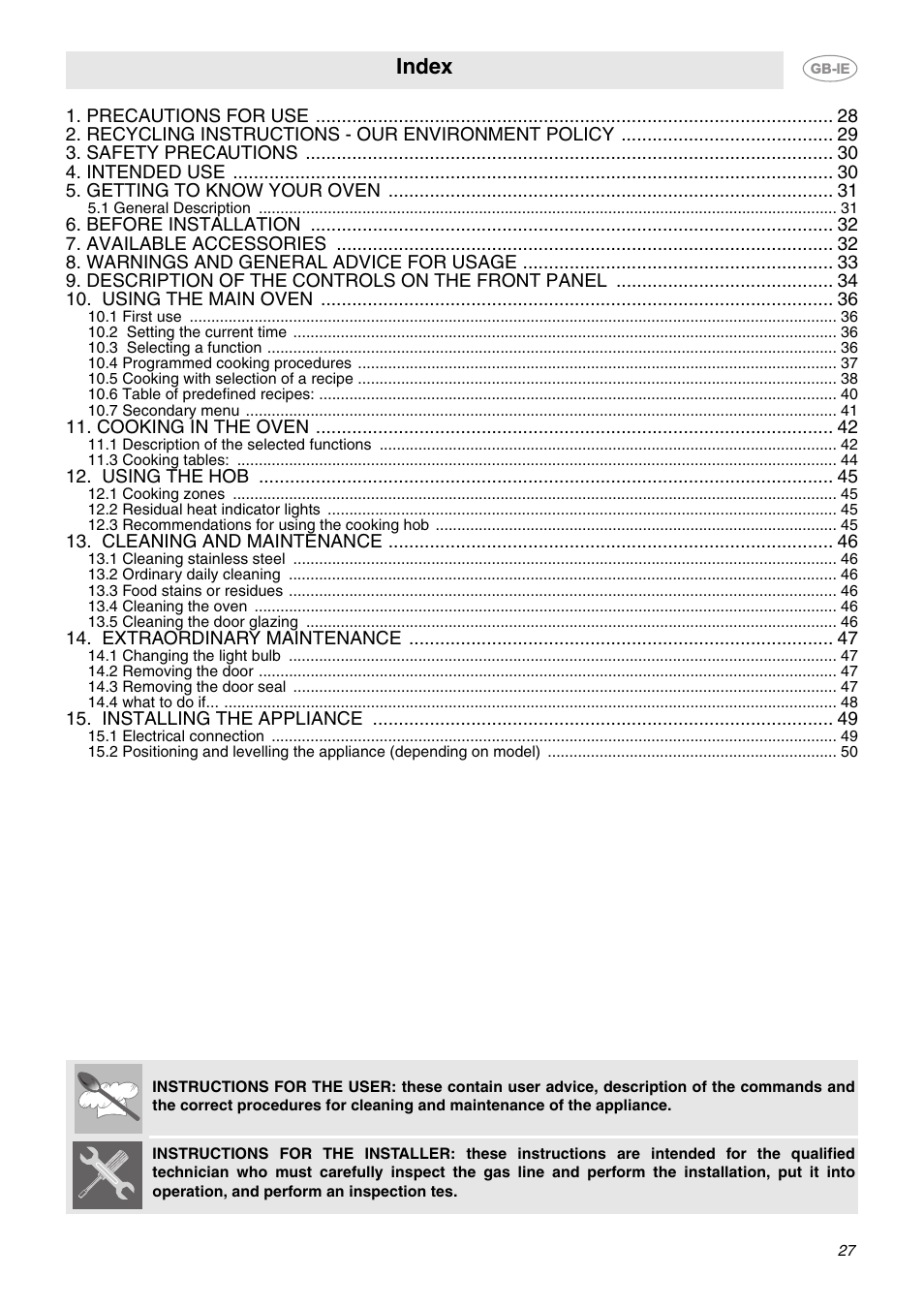 Smeg CE6CMX User Manual | 24 pages