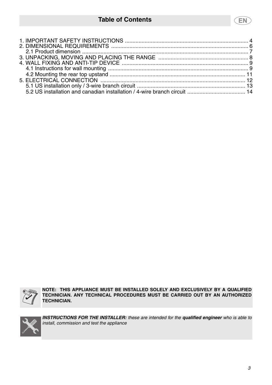 Smeg A1XCU6 User Manual | 12 pages