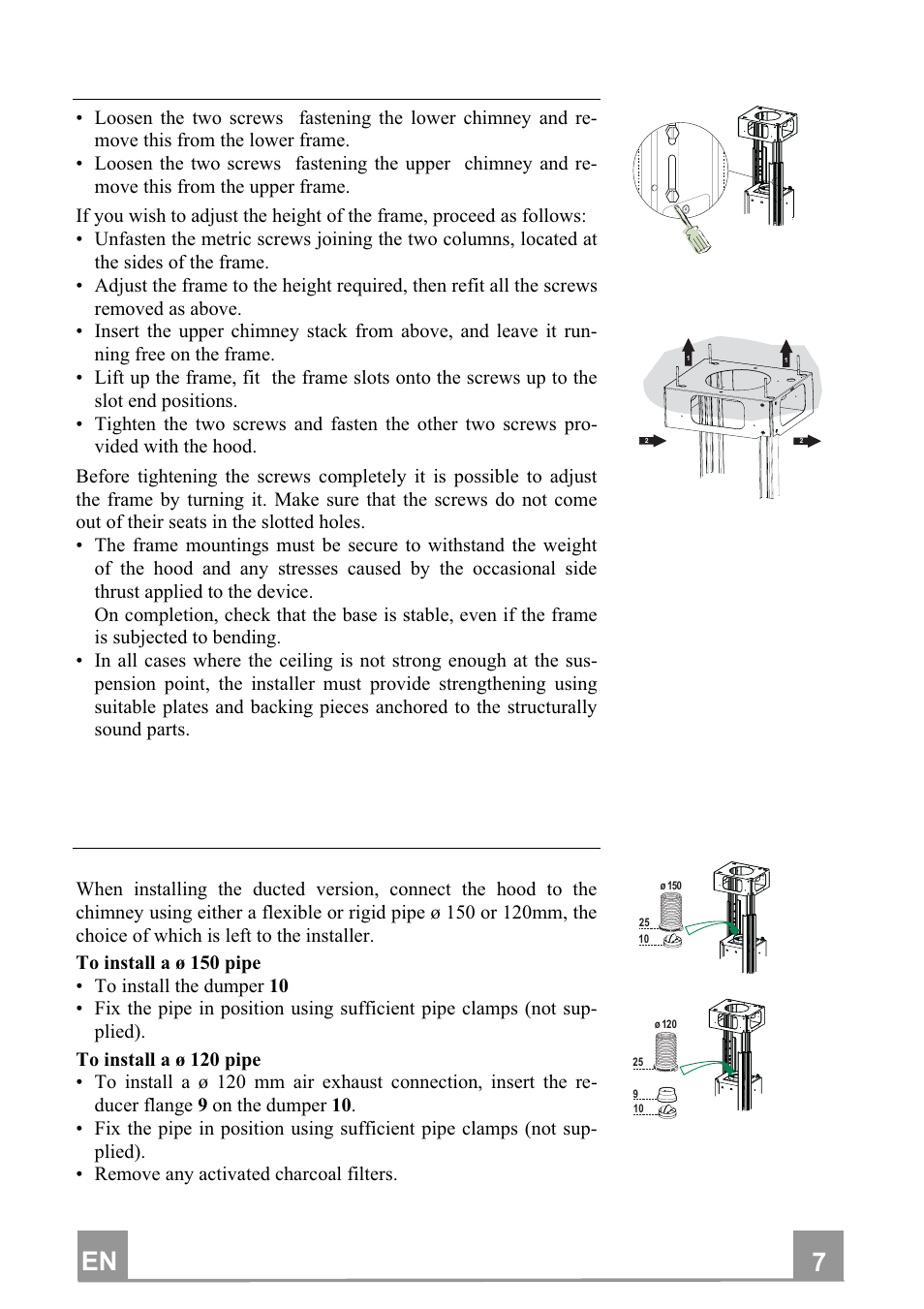 En 77, Fixing the frame, Connections | Smeg KIV90XT User Manual | Page 7 / 12