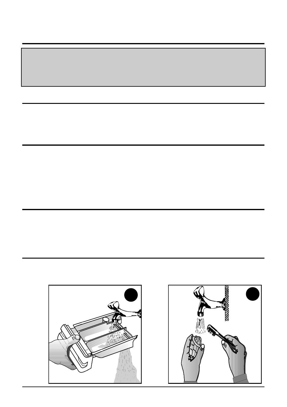 Cleaning and maintenance, Housing, Interior of the drum | Dispenser, Wire net in the inlet hose | Smeg SLB510.1 User Manual | Page 20 / 23