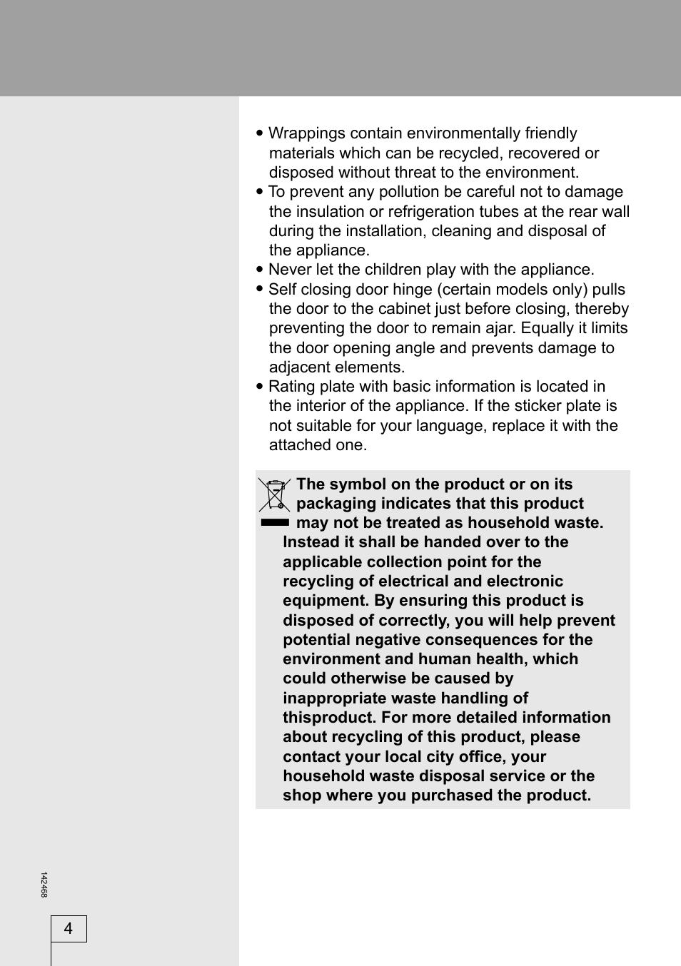 Smeg 142468 User Manual | Page 4 / 31