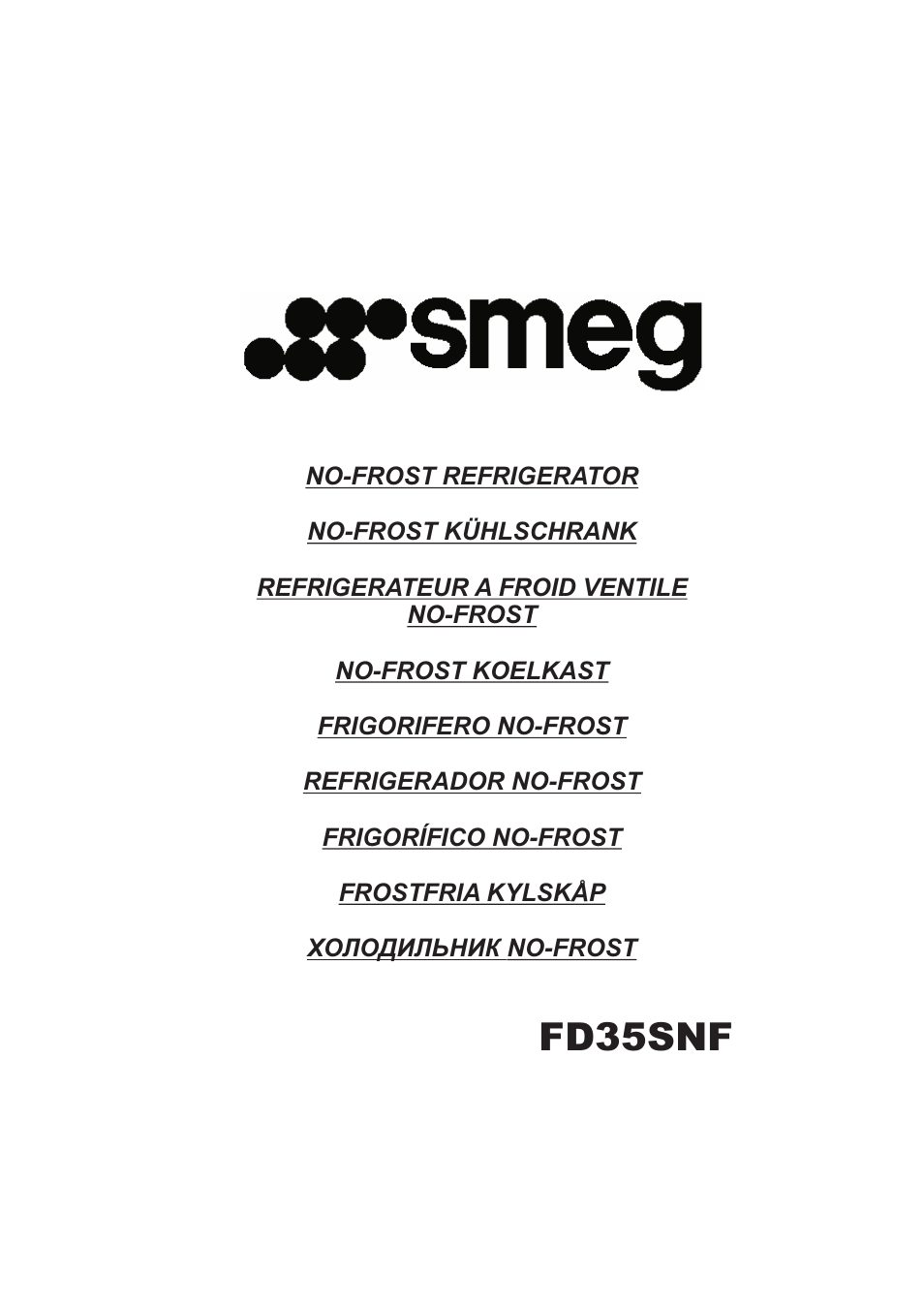 Smeg FD35SNF User Manual | 12 pages