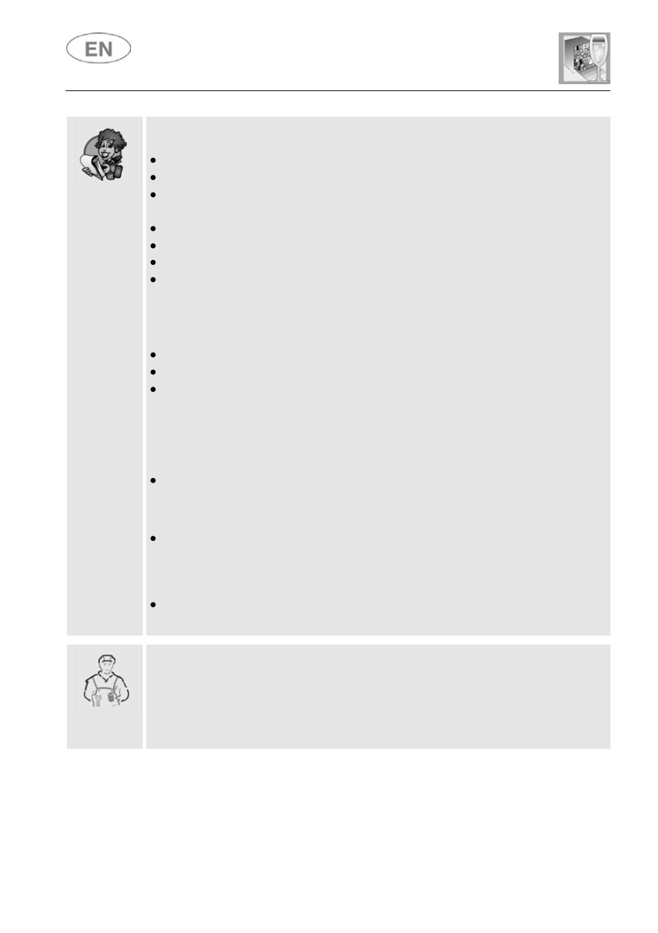 User instructions | Smeg STC700 User Manual | Page 29 / 33