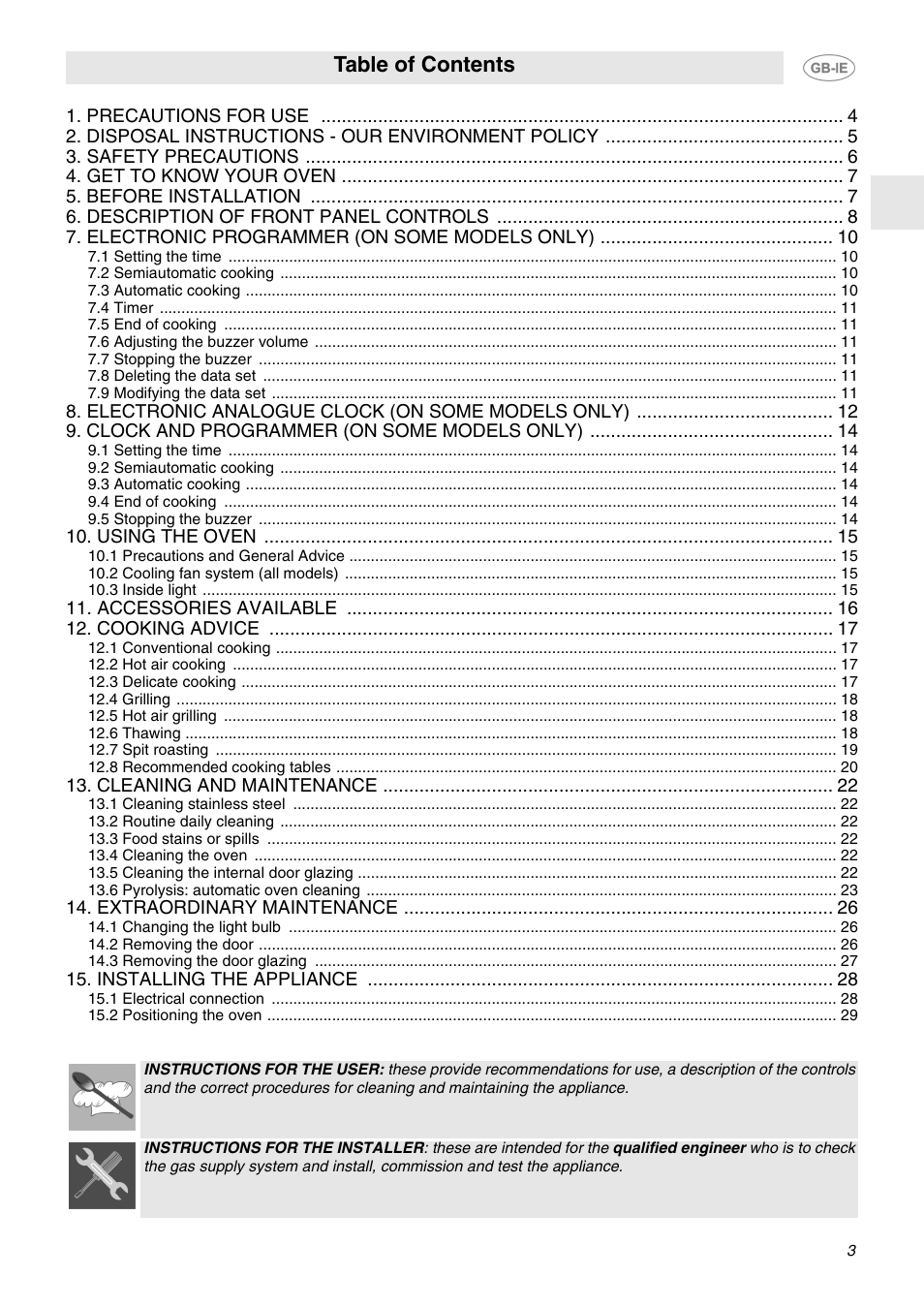 Smeg SA130P User Manual | 27 pages