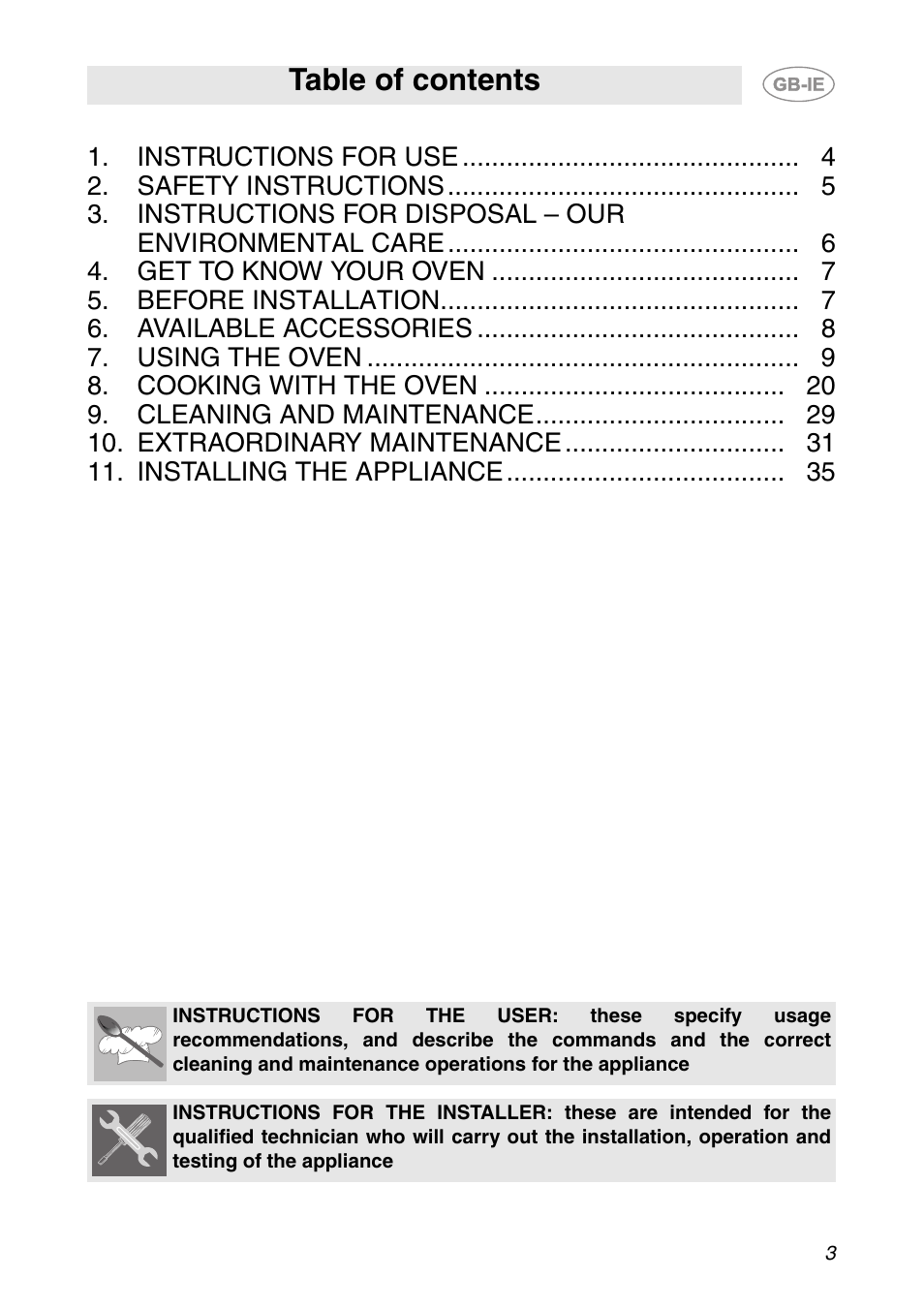 Smeg Built-in Microwave Oven User Manual | 35 pages