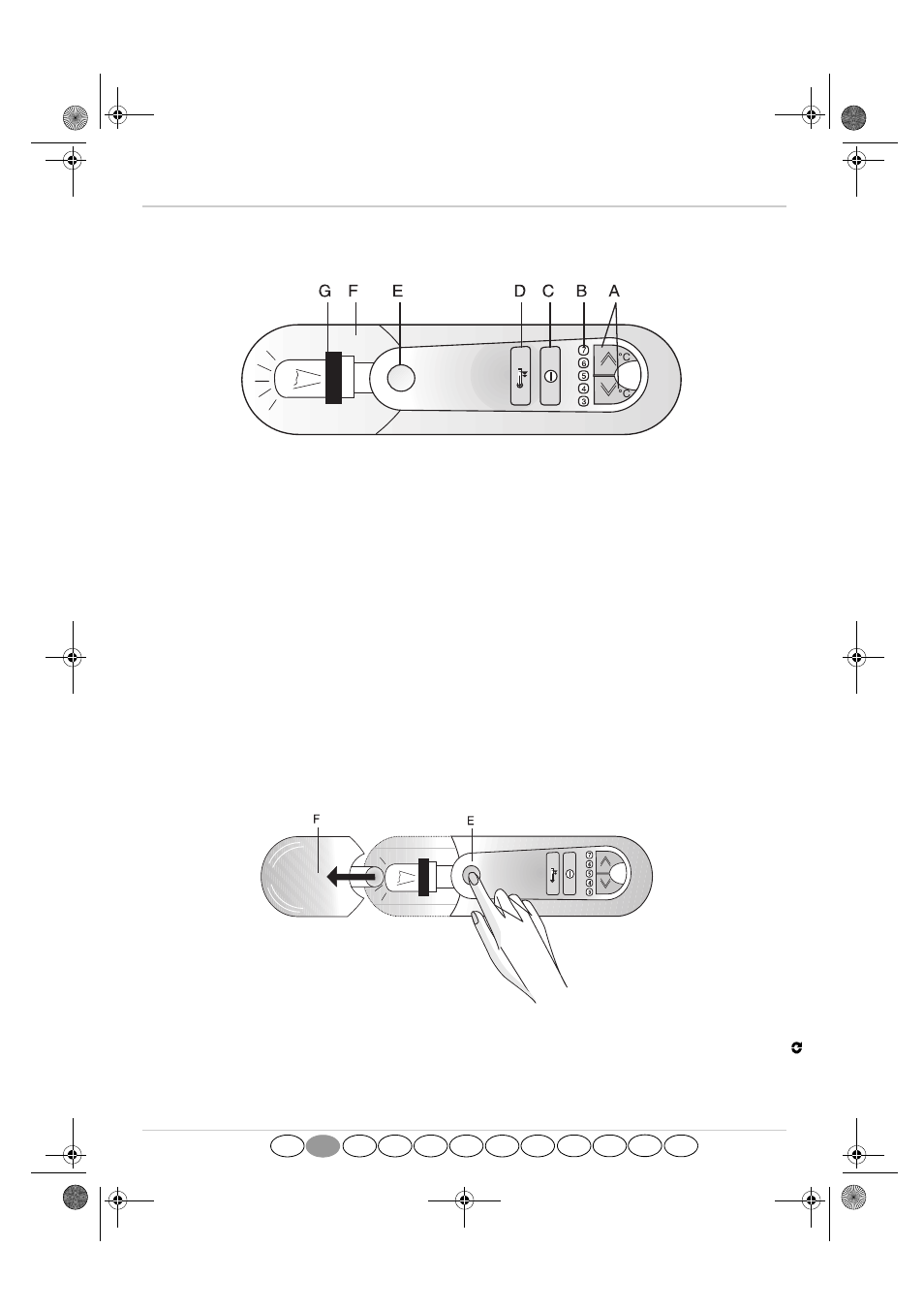 Refrigerator compartment controls, Removing the light diffuser | Smeg FR310APL User Manual | Page 12 / 12