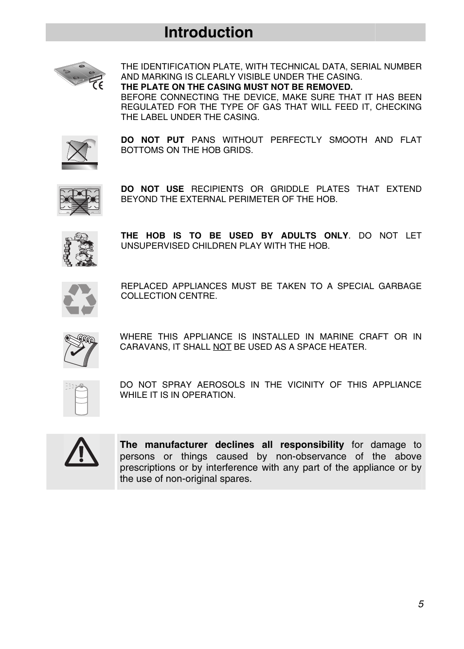 Introduction | Smeg CIR574X User Manual | Page 3 / 20