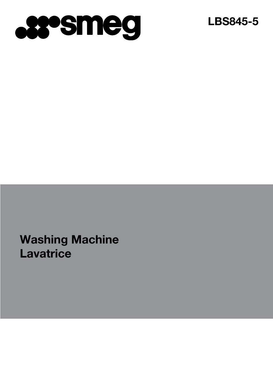 Smeg LBS845-5 User Manual | 12 pages