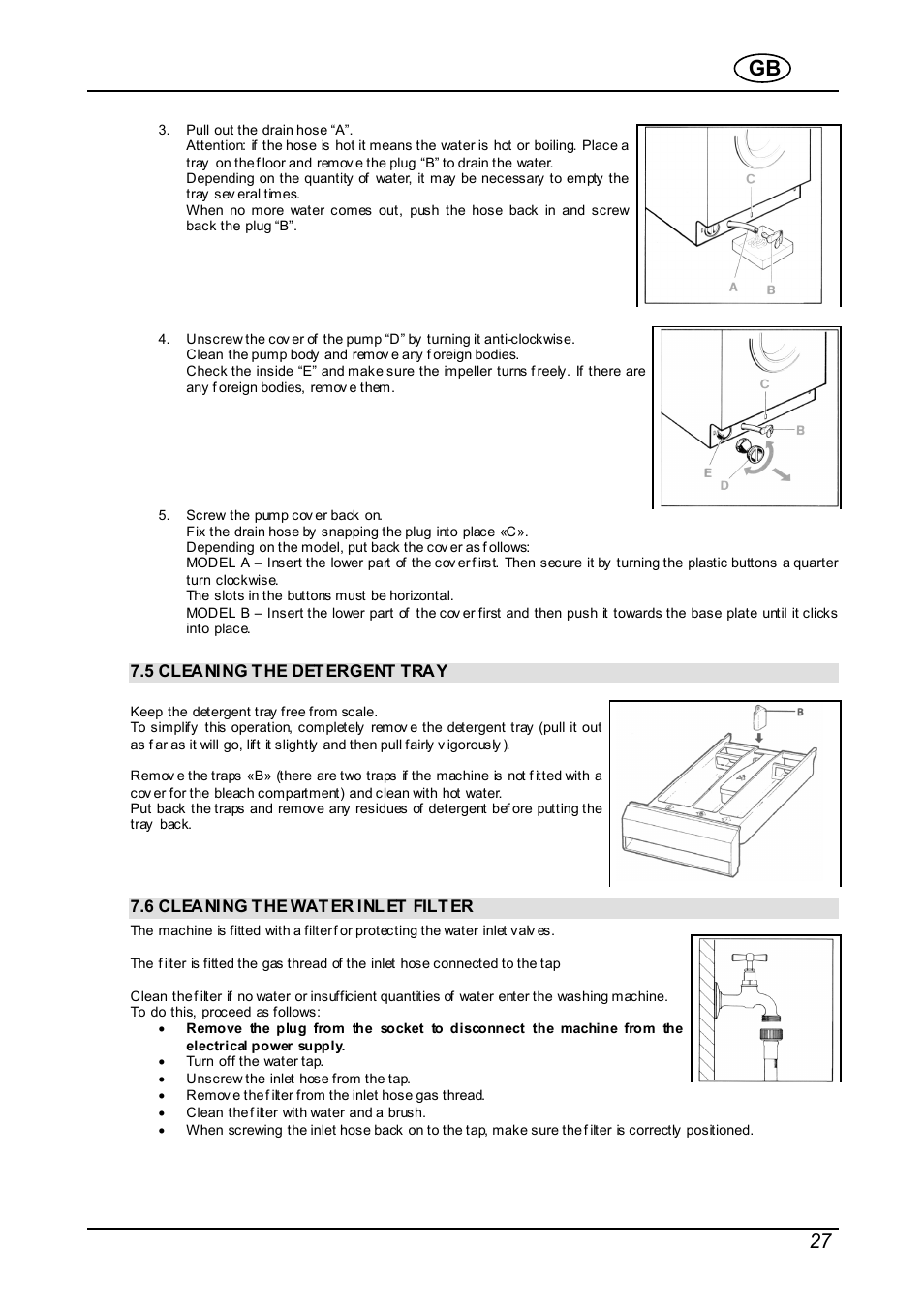 Smeg WDI12C User Manual | Page 27 / 31