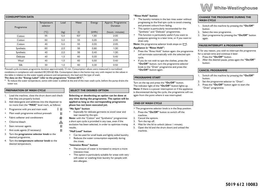 Smeg K600TL1 User Manual | Page 20 / 20