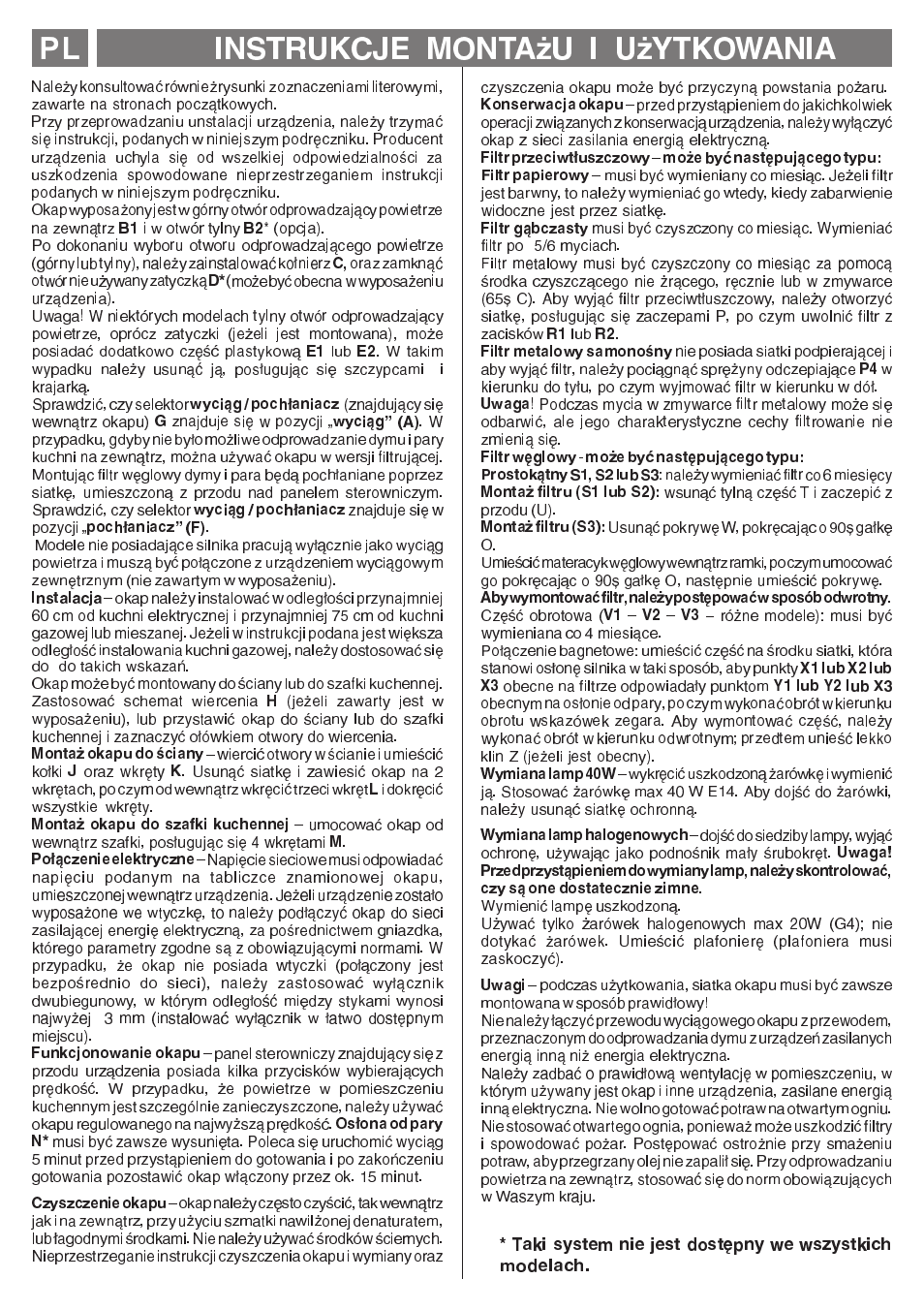 Instrukcje monta¿u i u¿ytkowania pl | Smeg KSEC70X User Manual | Page 13 / 20