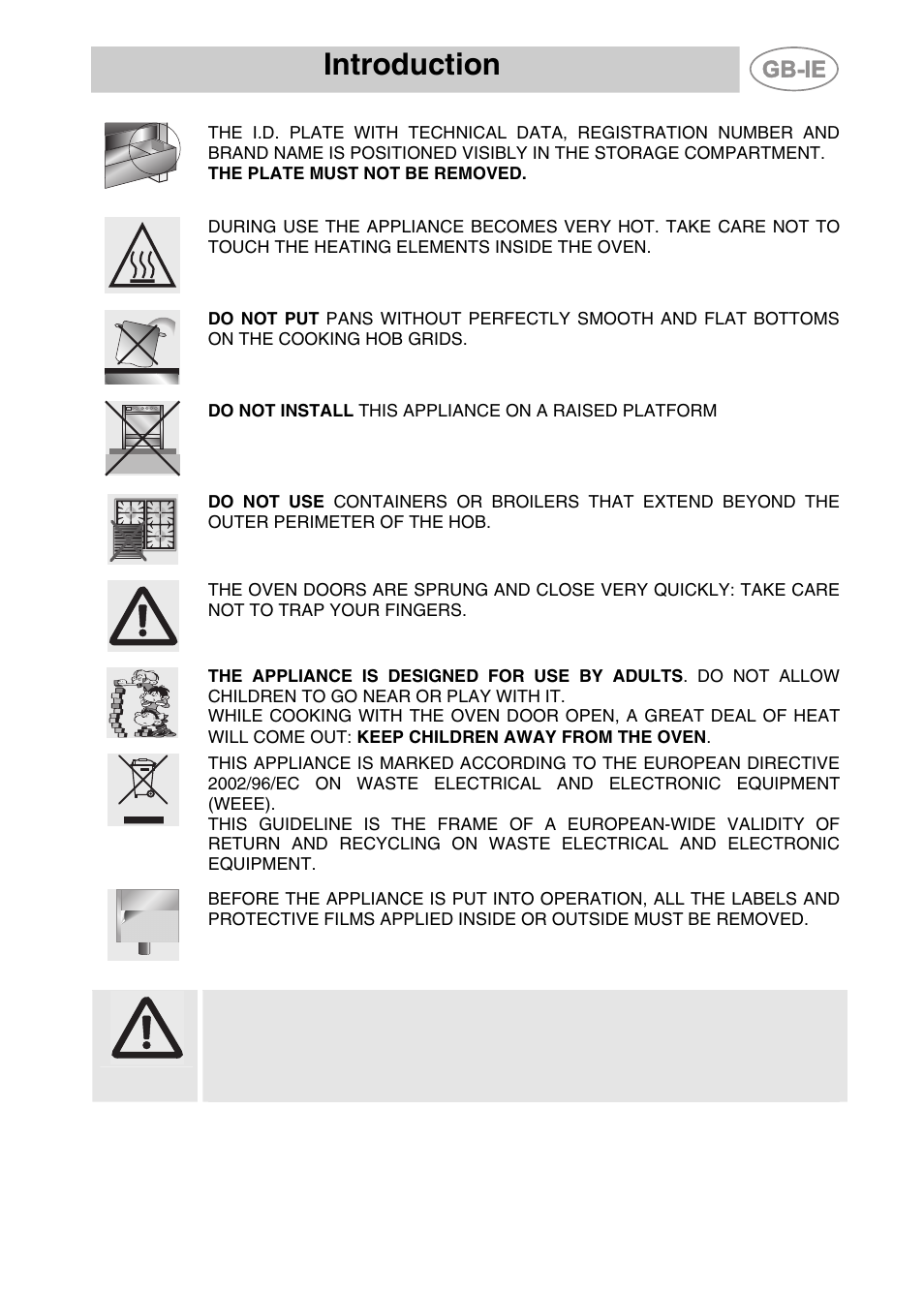 Introduction | Smeg CS71-5 User Manual | Page 3 / 26