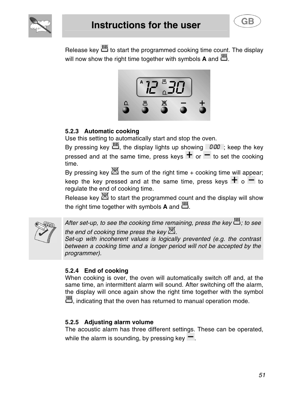 Instructions for the user | Smeg A1.1K User Manual | Page 17 / 35