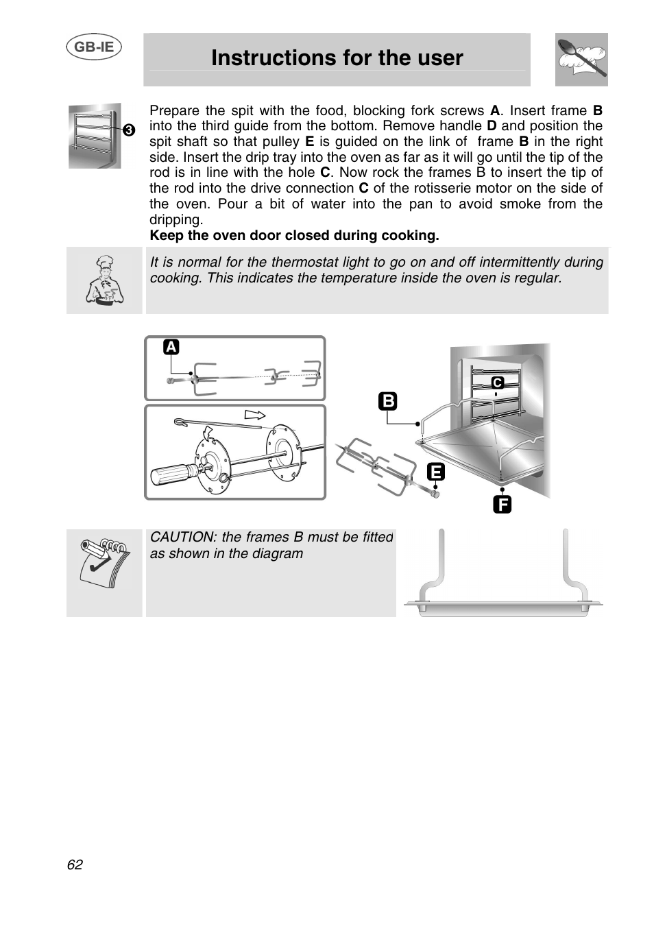 Instructions for the user | Smeg A1.1K User Manual | Page 28 / 35