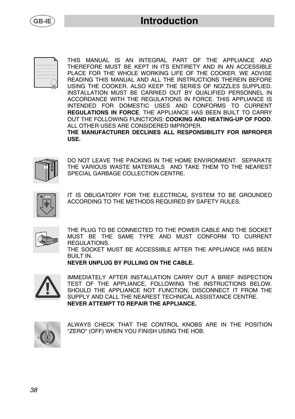 Introduction, Instructions for safe and proper use | Smeg A1.1K User Manual | Page 4 / 35