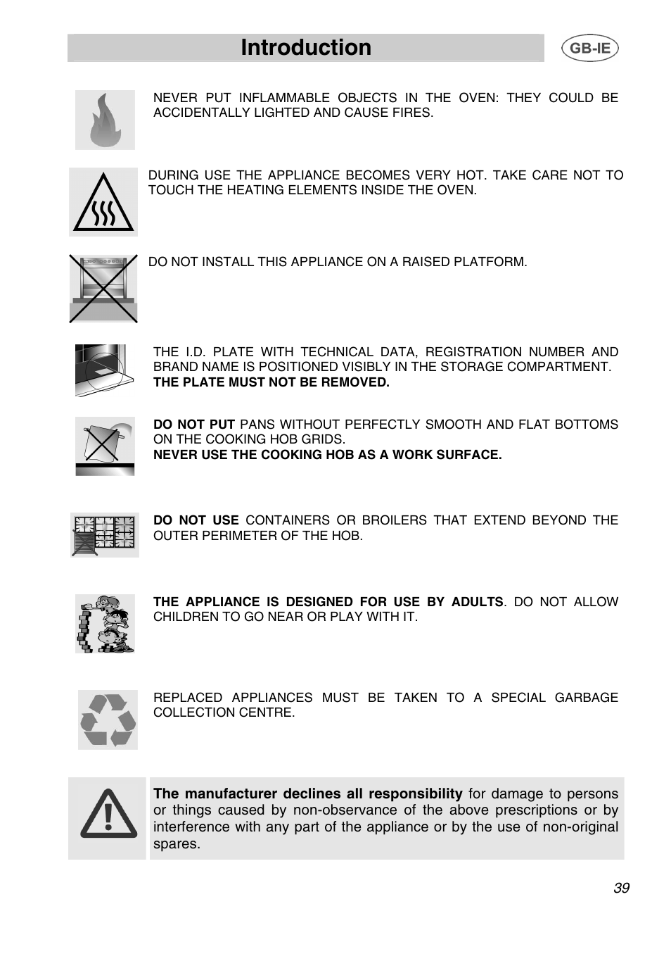 Introduction | Smeg A1.1K User Manual | Page 5 / 35