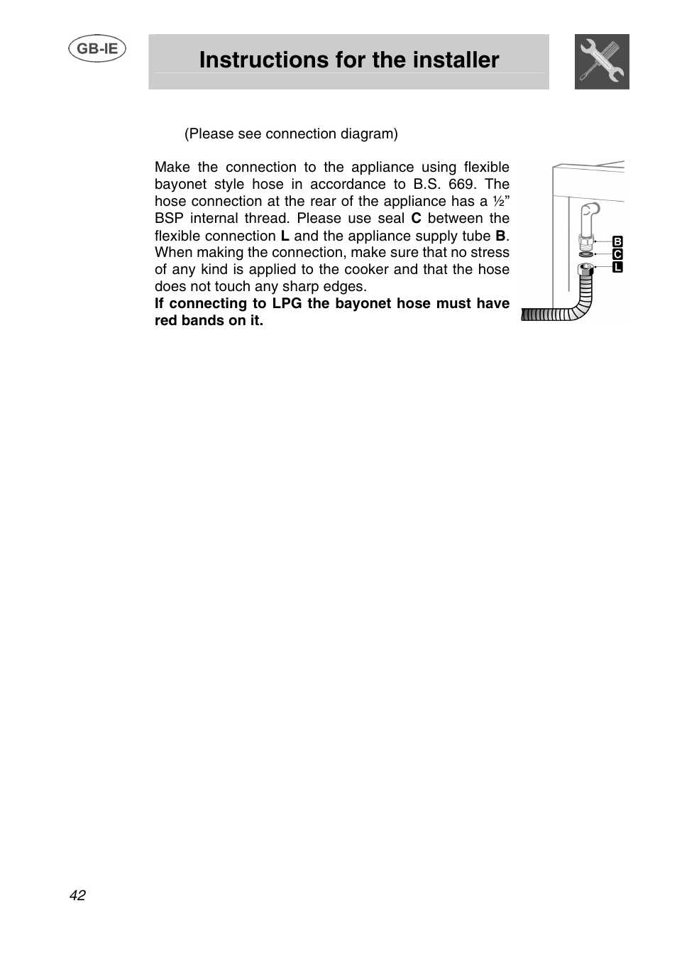 Instructions for the installer | Smeg A1.1K User Manual | Page 8 / 35