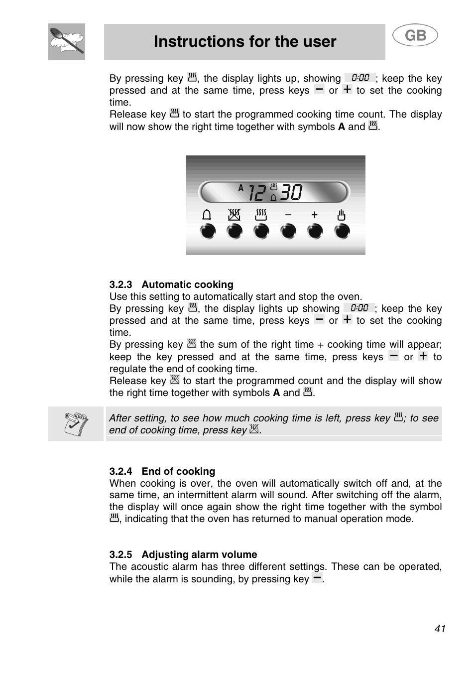 Instructions for the user | Smeg SA280X User Manual | Page 13 / 26