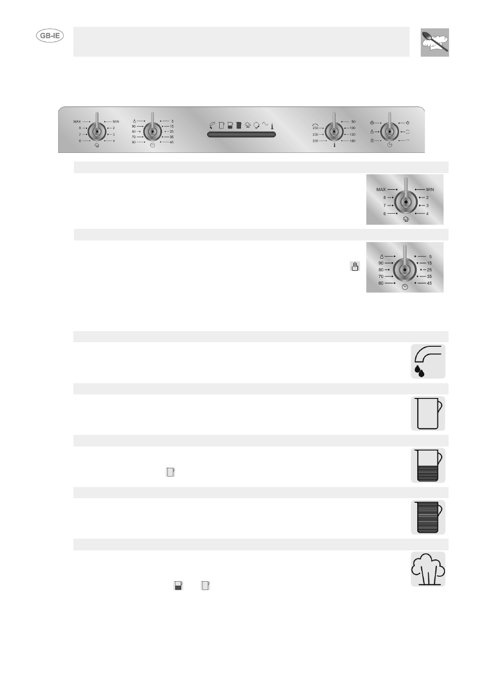 Instructions for the user, Description of controls | Smeg S302X User Manual | Page 5 / 17