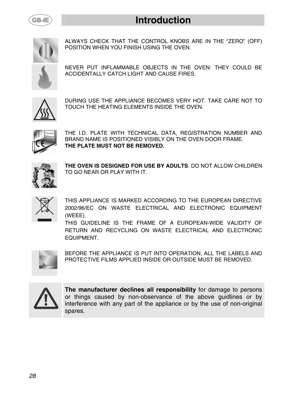 Introduction | Smeg SA240X-5 User Manual | Page 3 / 23