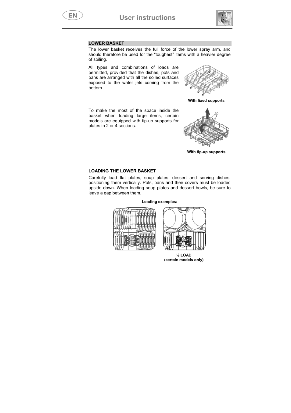 User instructions | Smeg DI612CAH User Manual | Page 27 / 36