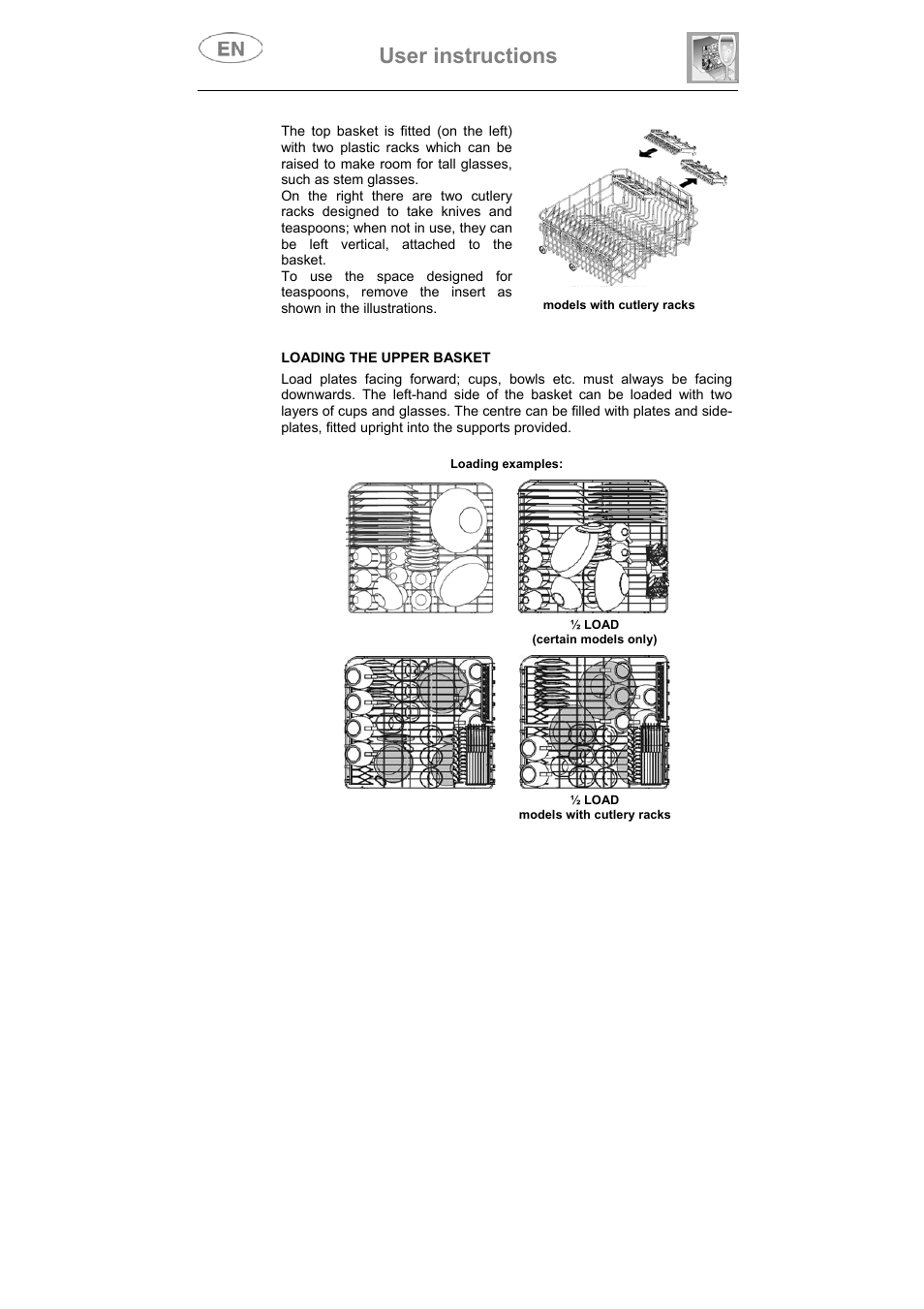 User instructions | Smeg DI612CAH User Manual | Page 29 / 36