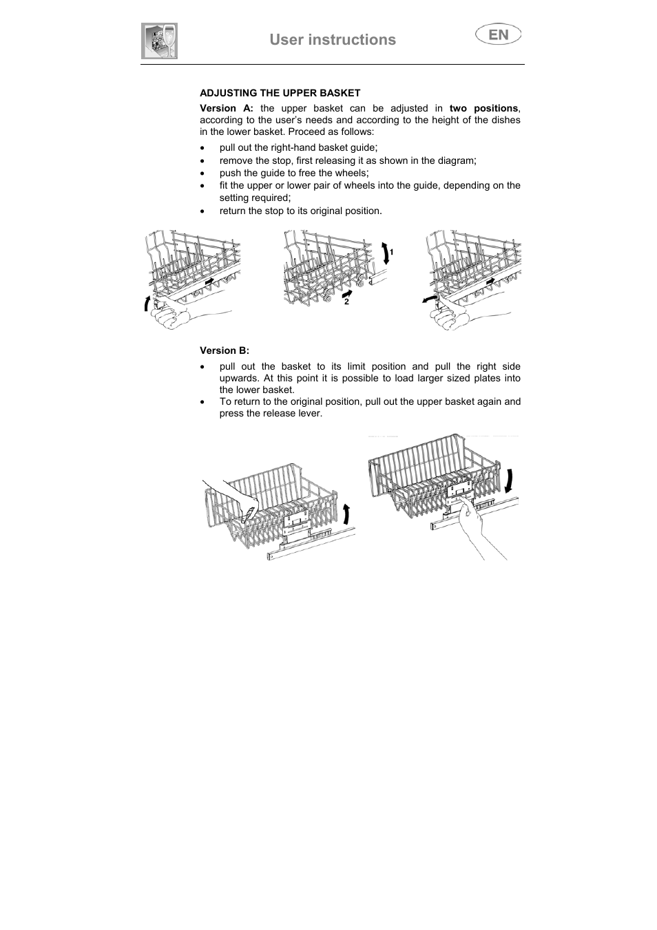 User instructions | Smeg DI612CAH User Manual | Page 30 / 36